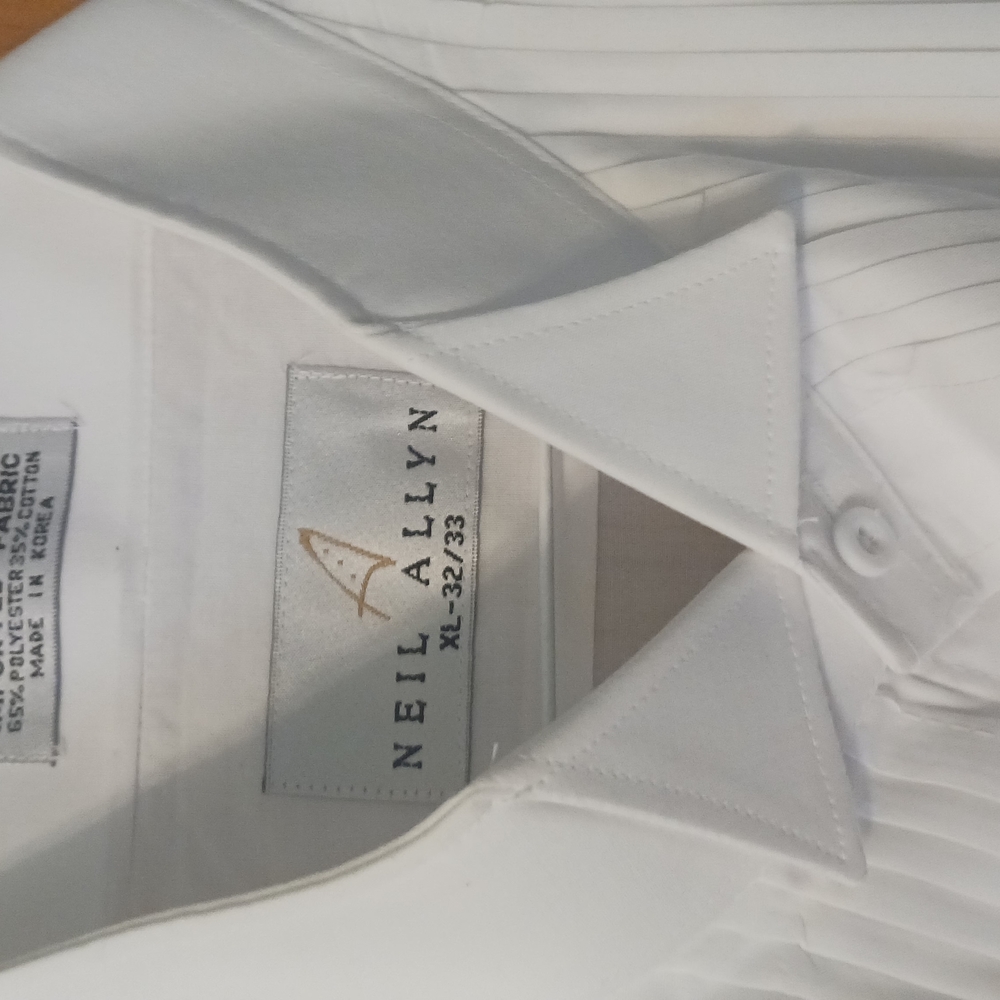 Men's White Tuxedo Shirt